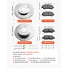 image:imageVEVOR Front and Rear Brake Kit Compatible with 20072017 Jeep Wrangler Drilled and Slotted Brake Rotors Ceramic Brake Pads Replacement 119 Front Rotors 124 Rear RotorsR800010  R31349