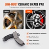 image:imageVEVOR Front and Rear Brake Kit Compatible with 20072017 Jeep Wrangler Drilled and Slotted Brake Rotors Ceramic Brake Pads Replacement 119 Front Rotors 124 Rear RotorsS55191
