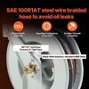 image:imageVEVOR Fuel Hose Reel 12 x 50 Extra Long Retractable Machine Oil Hose Reel Spring Driven Auto Swivel Rewind HeavyDuty Carbon Steel Construction with Hose for Auto Repair Industries 2300 PSI14 x 50