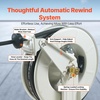 image:imageVEVOR Fuel Hose Reel 12 x 50 Extra Long Retractable Machine Oil Hose Reel Spring Driven Auto Swivel Rewind HeavyDuty Carbon Steel Construction with Hose for Auto Repair Industries 2300 PSI14 x 50