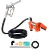 image:imageVEVOR Fuel Transfer Pump 12V DC 15 GPM Cast Iron Diesel Transfer Pump Kit with Manual ShutOff Nozzle Discharge Hose Overheat Protection 13 HP ExplosionProof for Gasoline Diesel Kerosene12V 16GPM