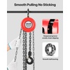 image:imageVEVOR Hand Chain Hoist 1 Ton 2200 lbs Capacity Manual Chain Block with Upgrade G70 Galvanized Chain 10 ft Lifting Height Heavy Duty Pulley Hoist for Garage Warehouse Automotive Machinery RedRed