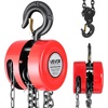 image:imageVEVOR Hand Chain Hoist 1 Ton 2200 lbs Capacity Manual Chain Block with Upgrade G70 Galvanized Chain 10 ft Lifting Height Heavy Duty Pulley Hoist for Garage Warehouse Automotive Machinery RedRed