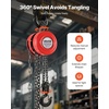 image:imageVEVOR Hand Chain Hoist 1 Ton 2200 lbs Capacity Manual Chain Block with Upgrade G70 Galvanized Chain 10 ft Lifting Height Heavy Duty Pulley Hoist for Garage Warehouse Automotive Machinery RedRed