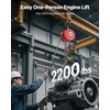 image:imageVEVOR Hand Chain Hoist 1 Ton 2200 lbs Capacity Manual Chain Block with Upgrade G70 Galvanized Chain 10 ft Lifting Height Heavy Duty Pulley Hoist for Garage Warehouse Automotive Machinery RedRed
