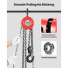 image:imageVEVOR Hand Chain Hoist 1 Ton 2200 lbs Capacity Manual Chain Block with Upgrade G70 Galvanized Chain 10 ft Lifting Height Heavy Duty Pulley Hoist for Garage Warehouse Automotive Machinery RedRed