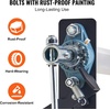 image:imageVEVOR Hand Crank Tarp Roller Kit 64 to 104 Wide Aluminum Alloy Manual Cab Level Dump Truck Tarp Roller with 7 SpongeWrapped Handle Perfect for Dump Trucks Trailers Trash Haulers No Tarp