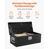 image:imageVEVOR Heavy Duty Aluminum Truck Bed Tool Box Diamond Plate Tool Box with Side Handle and Lock Keys Storage Tool Box Chest Box Organizer for Pickup Truck Bed RV Trailer 39x13x10 SilverBlack