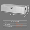 image:imageVEVOR Heavy Duty Aluminum Truck Bed Tool Box Diamond Plate Tool Box with Side Handle and Lock Keys Storage Tool Box Chest Box Organizer for Pickup Truck Bed RV Trailer 39x13x10 SilverSilver