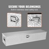 image:imageVEVOR Heavy Duty Aluminum Truck Bed Tool Box Diamond Plate Tool Box with Side Handle and Lock Keys Storage Tool Box Chest Box Organizer for Pickup Truck Bed RV Trailer 39x13x10 SilverSilver