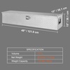 image:imageVEVOR Heavy Duty Aluminum Truck Bed Tool Box Diamond Plate Tool Box with Side Handle and Lock Keys Storage Tool Box Chest Box Organizer for Pickup Truck Bed RV Trailer 39x13x10 SilverSilver