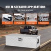 image:imageVEVOR Heavy Duty Aluminum Truck Bed Tool Box Diamond Plate Tool Box with Side Handle and Lock Keys Storage Tool Box Chest Box Organizer for Pickup Truck Bed RV Trailer 39x13x10 SilverSilver