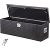 image:imageVEVOR Heavy Duty Aluminum Truck Bed Tool Box Diamond Plate Tool Box with Side Handle and Lock Keys Storage Tool Box Chest Box Organizer for Pickup Truck Bed RV Trailer 39x13x10 SilverBlack
