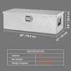 image:imageVEVOR Heavy Duty Aluminum Truck Bed Tool Box Diamond Plate Tool Box with Side Handle and Lock Keys Storage Tool Box Chest Box Organizer for Pickup Truck Bed RV Trailer 39x13x10 SilverSilver