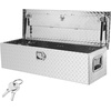 image:imageVEVOR Heavy Duty Aluminum Truck Bed Tool Box Diamond Plate Tool Box with Side Handle and Lock Keys Storage Tool Box Chest Box Organizer for Pickup Truck Bed RV Trailer 39x13x10 SilverSilver