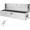 image:imageVEVOR Heavy Duty Aluminum Truck Bed Tool Box Diamond Plate Tool Box with Side Handle and Lock Keys Storage Tool Box Chest Box Organizer for Pickup Truck Bed RV Trailer 39x13x10 SilverSilver
