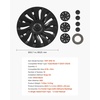 image:imageVEVOR Hubcaps Wheel Covers for 20172023 Tesla Model 3 18 Inch Set of 4 Wheel Rim Cover Hubcaps OEM Style Replacement R18 Size Snap On Car Hub Caps Premium 10Spoke ABS Tire Rim Caps Matte Black14Spoke