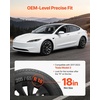 image:imageVEVOR Hubcaps Wheel Covers for 20172023 Tesla Model 3 18 Inch Set of 4 Wheel Rim Cover Hubcaps OEM Style Replacement R18 Size Snap On Car Hub Caps Premium 10Spoke ABS Tire Rim Caps Matte BlackMatte Black