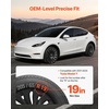 image:imageVEVOR Hubcaps Wheel Covers for 20172023 Tesla Model 3 18 Inch Set of 4 Wheel Rim Cover Hubcaps OEM Style Replacement R18 Size Snap On Car Hub Caps Premium 10Spoke ABS Tire Rim Caps Matte Black14Spoke