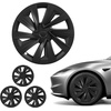 image:imageVEVOR Hubcaps Wheel Covers for 20172023 Tesla Model 3 18 Inch Set of 4 Wheel Rim Cover Hubcaps OEM Style Replacement R18 Size Snap On Car Hub Caps Premium 10Spoke ABS Tire Rim Caps Matte BlackMatte Black