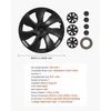 image:imageVEVOR Hubcaps Wheel Covers for 20172023 Tesla Model 3 18 Inch Set of 4 Wheel Rim Cover Hubcaps OEM Style Replacement R18 Size Snap On Car Hub Caps Premium 10Spoke ABS Tire Rim Caps Matte Black7Spoke