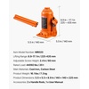 image:imageVEVOR Hydraulic Bottle Jack 20 Ton44092 lbs Low Profile Welded Bottle Jack with 669126 Lifting Range amp 3Section Long Handle for Car Pickup Truck RV Auto Repair Industrial Engineering20T Hight Profile