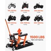 image:imageVEVOR Hydraulic Motorcycle Lift Jack 1500 LBS Capacity ATV Scissor Lift Jack Portable Motorcycle Lift Table with 4 Wheels Hydraulic FootOperated Hoist Stand for Motorcycle ATV UTV Powersports  Portable Motorcycle Lift Table with 4 Wheels Hydraulic FootOperated Hoist Stand for ATV UTV PowersportsOrange