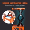image:imageVEVOR Hydraulic Motorcycle Lift Table 350 lbs Capacity Motorcycle Scissor Jack Lift with Wide Deck JHooks 4 Wheels Hydraulic FootOperated Jack Stand for ATV Dirt Bikes