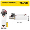 image:imageVEVOR Hydraulic Pump 12V DC Hydraulic Power Unit Double Acting Double Solenoid Hydraulic Power Pack Unit with 8L Plastic Tank Max Pressure 200 Bar for Car Liftng