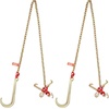 image:imageVEVOR J Hook Chain 516 in x 10 ft Bridle Tow Chain G80 Bridle Transport Chain with 2 G70 J Hooks 9260 Lbs Break Strength Tow Hooks for Trucks J Hooks Towing Straps 2PCS516Inch x 6FT