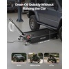 image:imageVEVOR Low Profile Oil Drain Pan 17 Gal Capacity Rolling Oil Drain Pan with 110V HighFlow Electric Pump 72 ft Hose amp T Folding Handle LeakProof amp CorrosionResistant Fit for Trucks ATVs Red4921 x 2480 x 2598 in