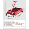 image:imageVEVOR Low Profile Oil Drain Pan 17 Gal Capacity Rolling Oil Drain Pan with 110V HighFlow Electric Pump 72 ft Hose amp T Folding Handle LeakProof amp CorrosionResistant Fit for Trucks ATVs Red3976 x 2362 x 2677 in