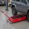 image:imageVEVOR Low Profile Oil Drain Pan 20 Gallon Capacity Rolling Oil Drain Pan with Manual Pump 72 ft Hose amp T Folding Handle LeakProof amp CorrosionResistant Fit for Cars SUVs Trucks ATVs Red4921 x 2362 x 2598 in