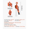 image:imageVEVOR Manual Lever Chain Hoist 1T 2200LBS Capacity Heavy Duty Come Along 10FT Lift G80 Alloy Steel Chain with Dual Pawl Mechanical Brake360Rotating Hooks for Warehouse Construction GarageOrange