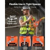 image:imageVEVOR Manual Lever Chain Hoist 1T 2200LBS Capacity Heavy Duty Come Along 10FT Lift G80 Alloy Steel Chain with Dual Pawl Mechanical Brake360Rotating Hooks for Warehouse Construction GarageOrange