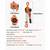 image:imageVEVOR Manual Lever Chain Hoist 1T 2200LBS Capacity Heavy Duty Come Along 10FT Lift G80 Alloy Steel Chain with Dual Pawl Mechanical Brake360Rotating Hooks for Warehouse Construction GarageBlack  Silver  Orange