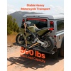 image:imageVEVOR Motorcycle Carrier 500 lbs Capacity Heavy Duty Steel Hitch Mount Rack with 47in Ramp Ratchet Straps amp Stabilizer Scooter Dirt Bike Trailer Hauler for Car Truck with 2Inch Hitch ReceiverUpgrade Version