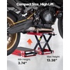 image:imageVEVOR Motorcycle Lift 1100 LBS Motorcycle Scissor Lift Jack with Wide Deck amp Safety Pin 37138 Center Hoist Crank Stand Steel Scissor Jack for Street Bikes Cruiser Bikes Touring Motorcycles  Steel Scissor Jack with Lock Pin 37138 Center Hoist Crank Stand for Street Bikes Cruiser Bikes Touring MotorcyclesRed
