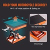 image:imageVEVOR Motorcycle Lift 1100 LBS Motorcycle Scissor Lift Jack with Wide Deck amp Safety Pin 37138 Center Hoist Crank Stand Steel Scissor Jack for Street Bikes Cruiser Bikes Touring Motorcycles  Steel Scissor Jack with Lock Pin 37138 Center Hoist Crank Stand for Street Bikes Cruiser Bikes Touring MotorcyclesOrangeBlack