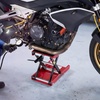 image:imageVEVOR Motorcycle Lift 1100 LBS Motorcycle Scissor Lift Jack with Wide Deck amp Safety Pin 37138 Center Hoist Crank Stand Steel Scissor Jack for Street Bikes Cruiser Bikes Touring Motorcycles  Steel Scissor Jack with Lock Pin 37138 Center Hoist Crank Stand for Street Bikes Cruiser Bikes Touring MotorcyclesRed