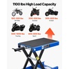 image:imageVEVOR Motorcycle Lift 1100 LBS Motorcycle Scissor Lift Jack with Wide Deck amp Safety Pin 37138 Center Hoist Crank Stand Steel Scissor Jack for Street Bikes Cruiser Bikes Touring Motorcycles  Steel Scissor Jack with Lock Pin 37138 Center Hoist Crank Stand for Street Bikes Cruiser Bikes Touring MotorcyclesBlue
