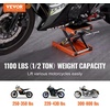 image:imageVEVOR Motorcycle Lift 1100 LBS Motorcycle Scissor Lift Jack with Wide Deck amp Safety Pin 37138 Center Hoist Crank Stand Steel Scissor Jack for Street Bikes Cruiser Bikes Touring Motorcycles  Steel Scissor Jack with Lock Pin 37138 Center Hoist Crank Stand for Street Bikes Cruiser Bikes Touring MotorcyclesOrangeBlack