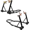 image:imageVEVOR Motorcycle Stand Lift 1100lbs Capacity Front Rear Combo Stand Lift Front Wheel DualFork Stands Rear UL Fork Swingarm Spool Stands for Most Yamaha Honda Kawasaki Suzuki Motorcycles BlackBlack