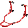 image:imageVEVOR Motorcycle Stand Lift 1100lbs Capacity Front Rear Combo Stand Lift Front Wheel DualFork Stands Rear UL Fork Swingarm Spool Stands for Most Yamaha Honda Kawasaki Suzuki Motorcycles BlackRed