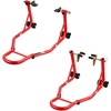 image:imageVEVOR Motorcycle Stand Lift 1100lbs Capacity Front Rear Combo Stand Lift Front Wheel DualFork Stands Rear UL Fork Swingarm Spool Stands for Most Yamaha Honda Kawasaki Suzuki Motorcycles BlackRed