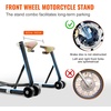 image:imageVEVOR Motorcycle Stand Lift 1100lbs Capacity Front Rear Combo Stand Lift Front Wheel DualFork Stands Rear UL Fork Swingarm Spool Stands for Most Yamaha Honda Kawasaki Suzuki Motorcycles BlackBlack