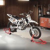 image:imageVEVOR Motorcycle Stand Lift 1100lbs Capacity Front Rear Combo Stand Lift Front Wheel DualFork Stands Rear UL Fork Swingarm Spool Stands for Most Yamaha Honda Kawasaki Suzuki Motorcycles BlackRed