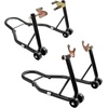 image:imageVEVOR Motorcycle Stand Lift 1100lbs Capacity Front Rear Combo Stand Lift Front Wheel DualFork Stands Rear UL Fork Swingarm Spool Stands for Most Yamaha Honda Kawasaki Suzuki Motorcycles BlackBlack