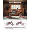 image:imageVEVOR Motorcycle Stand Lift 1100lbs Capacity Front Rear Combo Stand Lift Front Wheel DualFork Stands Rear UL Fork Swingarm Spool Stands for Most Yamaha Honda Kawasaki Suzuki Motorcycles BlackRed