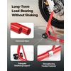 image:imageVEVOR Motorcycle Stand Lift 1100lbs Capacity Front Rear Combo Stand Lift Front Wheel DualFork Stands Rear UL Fork Swingarm Spool Stands for Most Yamaha Honda Kawasaki Suzuki Motorcycles BlackRed